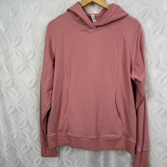 Lululemon Scuba Pullover Pink Taupe Sweatshirt Size 10 - Picture 11 of 13